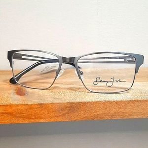 NEW Sean John Eyeglass Frame, Rx'able, gunmetal, men metal glasses, 57-17-150